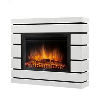 Портал для камина Moderno 25 шпон белый дуб | код Moderno WO | Firelight