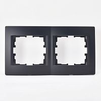 Рамка 2-ая горизонтальная б/вст чёрный бархат (10шт/120шт) KARINA | код 707-4200-147 | Lezard