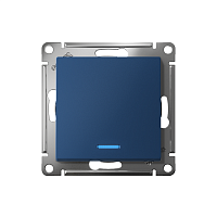 ATLASDESIGN 1-клавишный ВЫКЛЮЧАТЕЛЬ с подсветкой , сх.1а, 10АХ, быстрозажимные клеммы,АКВАМАРИН | код ATN001113S | Systeme Electric