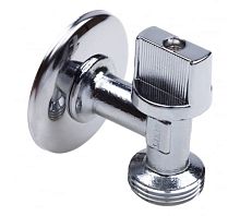 Кран шаровой угловой для СМ с отражателем хром НН 1/2x3/4 | код 01331 | AQUALINK