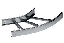 Угол горизонтальный 45 градусов 100x600 R-300, лонжерон 1,5 мм, в комплекте с крепежными элементами и соединительными пластинами, н | код LIC0136K | DKC