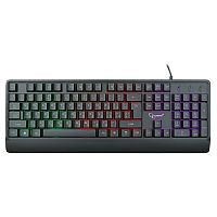 Клавиатура с подсветкой Gembird KB-220L, USB, черный, 104 клавиши, подсветка Rainbow, кабель 1.5м | код KB-220L | Gembird