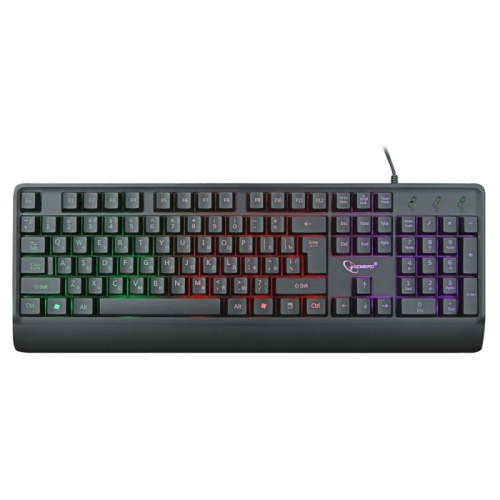 Клавиатура с подсветкой Gembird KB-220L, USB, черный, 104 клавиши, подсветка Rainbow, кабель 1.5м | код KB-220L | Gembird Клавиатура с подсветкой Gembird KB-220L, USB, черный, 104 клавиши, подсветка Rainbow, кабель 1.5м | код KB-220L | Gembird