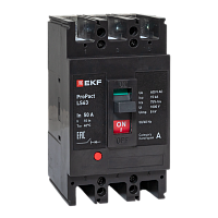 Автоматический выключатель LS63 15кА 3P 50А ProPact EKF | код mccb-63-15-3-50-ls | EKF