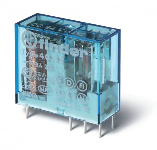 Миниатюрное универсальное электромеханическое реле, монтаж на печатную плату или в розетку, выводы с шагом 5мм, 2CO 8A, контакты AgNi, катушка 125В DC, степень защиты RTII | код 405291250000 | FINDER Миниатюрное универсальное электромеханическое реле, монтаж на печатную плату или в розетку, выводы с шагом 5мм, 2CO 8A, контакты AgNi, катушка 125В DC, степень защиты RTII | код 405291250000 | FINDER