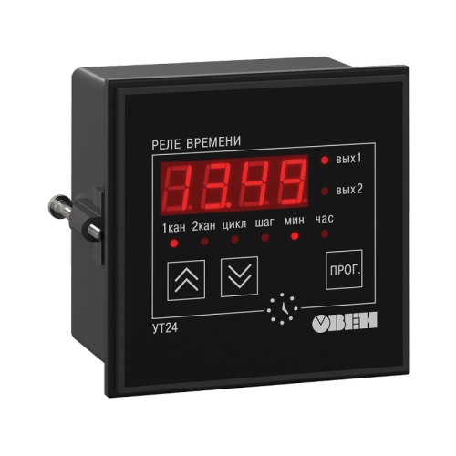 Микропроцессорное реле времени двухканальное УТ24-Щ1.С | код 05752 | ОВЕН Микропроцессорное реле времени двухканальное УТ24-Щ1.С | код 05752 | ОВЕН