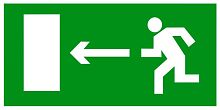 Знак "Направление к эвакуационному выходу налево" 150х300мм PROxima | код  an-5-05 | EKF