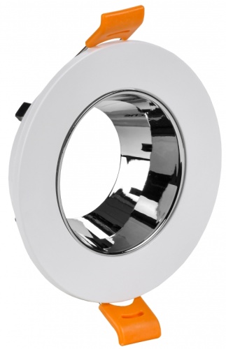 Светильник 4106 встр. поворотн. GU10 белый/хром пласт. IEK | код LT-UVB0-4106-GU10-1-K23 | IEK