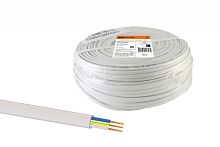 Шнур ШВВП 3х0.5 ГОСТ (бухта 100м) белый | код SQ0120-0025 | РЭМЗ ТМ