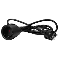 Удлинитель, вилка Schuko прямая - розетка Schuko, 3х1.5, 220В, 16А, черный, 5 метров | код LAN-PPS/SH-5.0-BK | LANMASTER