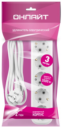 Удлинитель 90 801 OPE-S-05-300-E-3x1 ОНЛАЙТ 90801 фото 4