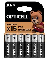 Элемент питания алкалиновый AA/LR6 (блист. 6шт) Basic | код 5051006 | Opticell