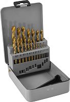 Набор спиральных сверл по металлу HSS TiN в металлическом кейсе, d1.0-10.0 мм, 19 предметов | код TDBS19 | Thorvik