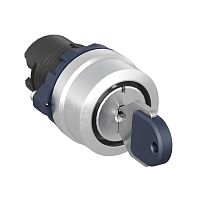 Головка переключателя с ключом на 3 положения с фиксацией стандартная ручка, черный, алюминий | код M22S-KL3A | DKC