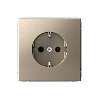 Розетка ArtGallery 16А с заземл. защ. шторки механизм шампань | код GAL000545 | Systeme Electric