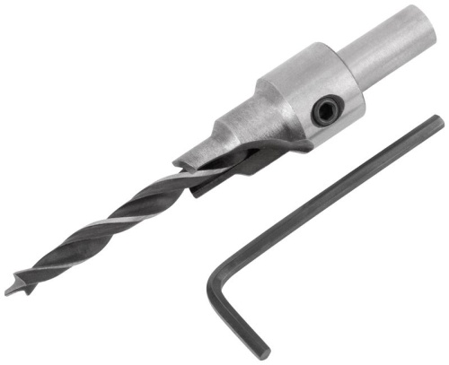 Сверло с зенкером для мебельных стяжек 5 мм/зенкер 9.5 мм (для стяжки 7х50) | код 36431 | FIT