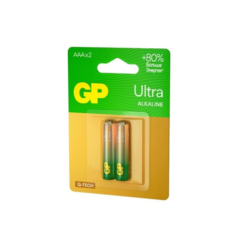 Элемент питания алкалиновый AAA/LR03 1.5В Ultra Alkaline G-Tech (блист.2шт) GP 1232 фото 4