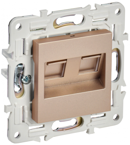 SKANDY Роз. комп. 2-ая RJ45 кат.6 SK-K04Sa песоч. IEK | код SK-K20-2-K98 | IEK