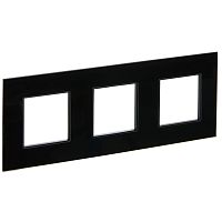 SKANDY Рамка 3-мест. SK-F23Bl стекло черн. IEK | код SK-M32-G-K02 | IEK