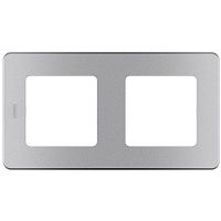 Рамка 2 поста INSPIRIA алюминий | код 673942 | Legrand