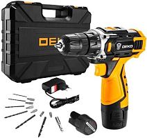 Дрель-шуруповерт Deko DKCD12FU-Li SET3 аккум. патрон:быстрозажимной (кейс в комплекте) (063-4173) | код 1563385 | DEKO
