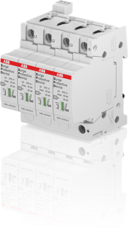 Ограничитель перенапряжения УЗИП OVR T2 4L 40-275s P TS QS | код 2CTB815704R1100| ABB 