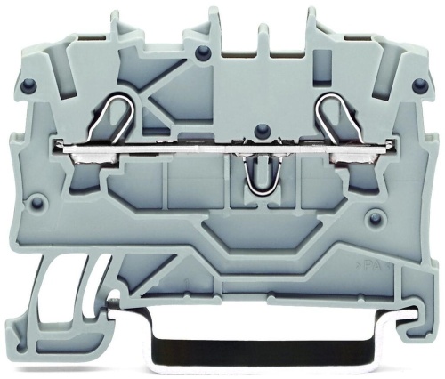 Клемма двухпроводная проходная 0.14-1(1.5)мм.кв серая | код 2000-1201 | WAGO
