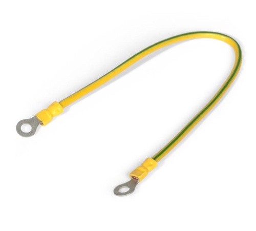 Провод заземления гибкий 6 мм2 с двумя наконечниками НКИ 6.0-6 100мм | код ПЗУ-6-100-1 | Инкомос ( комплект 1 шт. )