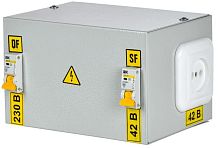 Ящик с понижающим трансформатором ЯТП 0.25 220/42В (2 авт. выкл.) | код MTT12-042-0250 | IEK