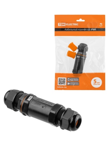 Кабельный коннектор I-образный (клеммник 5PIN) IP68 TDM | код SQ0589-0402 | TDM
