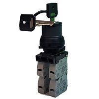 Переключатель Briswik ПЕ 182/3м черный 2но+2нз Ключ с фикс 3-поз , во вкл. сост. не вынимается IP40 УХЛ3 10А | код aZ-YG-0Ai-0143 | Briswik