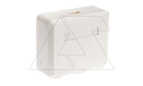 Розетка накладная 2хRJ45 UTP кат.5е, 2 порта, наружная установка, 60х69х26мм | код ST0FP21001BL | Toten