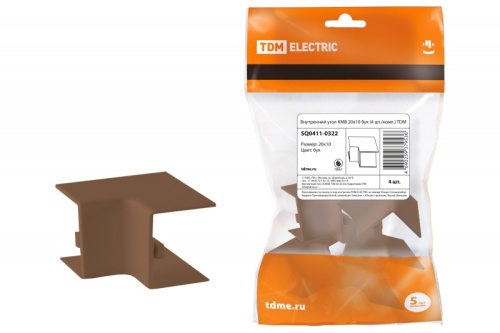 Внутренний угол КМВ 20х10 бук (4 шт./комп.) TDM | код SQ0411-0322 | TDM