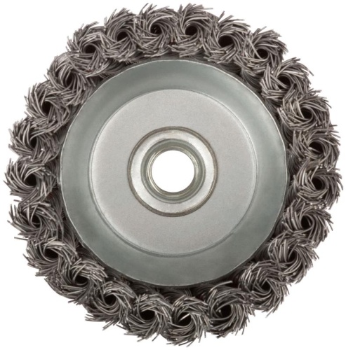 Кордщетка чашечная, гайка М14, стальная витая проволока 100 мм | код 39043 | FIT фото 2