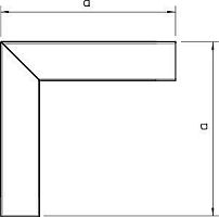Плоский угол с крышкой кабельного канала LKM 60x200 мм (сталь) | код 6248020 | OBO Bettermann