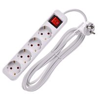 UMA Удлинитель У04К 4 места 2P+PE 3м 3х1,5мм2 16А белый IEK | код UM-YP10-16-04-03-ZK-K01 | IEK