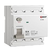 Выключатель дифференциального тока ВД-100N 4P 32А 300мА AC эл-мех 6кА PROXIMA EKF | код E1046M32300 | EKF