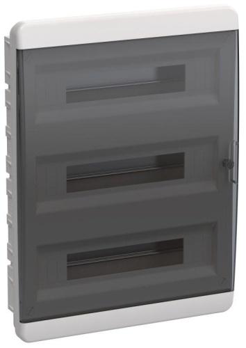 Корпус пластиковый ЩРВ-П-54 IP41 черн. прозр. дверь TEKFOR | код TF5-KP12-V-54-41-K01-K03 | IEK Корпус пластиковый ЩРВ-П-54 IP41 черн. прозр. дверь TEKFOR | код TF5-KP12-V-54-41-K01-K03 | IEK