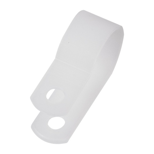 Кабельная скоба под винт REXANT 16 мм, белая, упаковка 50 шт. | код 07-4416 | REXANT