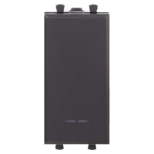 Кнопка модульная, Avanti, Черный матовый, 1 модуль | код 4412151 | DKC