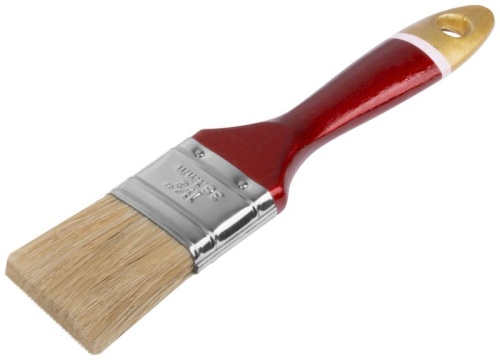 Кисть флейцевая "Классик" натуральная светлая щетина деревянная ручка 1. 5дюйм (38мм) FIT 01094 фото 2