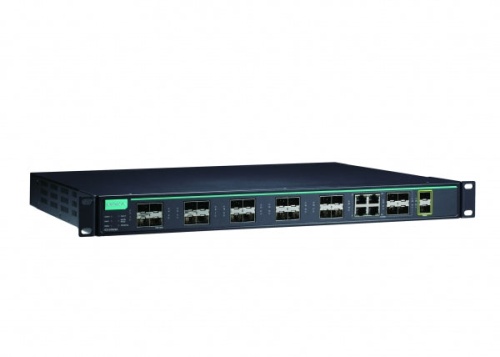 Коммутатор ICS-G7526A-20GSFP-2XG-HV-HV-T Layer 2 full Gigabit managed Ethernet switch with 20 100/1000BaseSFP slots, 4 10/100/1000BaseT(X) or 100/1000BaseSFP slot combo ports, and 2 10GbE SFP+ slots, 2 isolated power supplies (85 to 264 VAC), t: -40/75 Ко