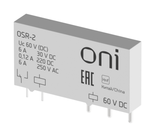 Реле ультратонкое OSR 1C 60В DC ONI | код OSR-2 | ONI Реле ультратонкое OSR 1C 60В DC ONI | код OSR-2 | ONI