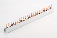 Шинка гребенчатая F-2L-1000/16, тип вилка, 2P-54Mod., 16mm?, 80A, 230/415V, 1000mm | код KF25416 | KASEEY