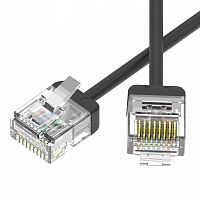 Патч-корд неэкранированный Ultra SLIM CAT6 U/UTP 4х2, 32 AWG, LSZH, чёрный, 0,3м | код RN6UU4503BK-32 | DKC