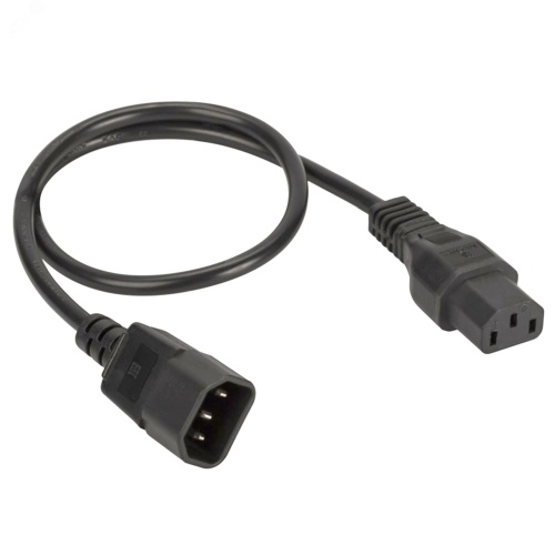 Кабель питания IEC320 C13 - IEC320 C14, 1,0 м, сечение 3х1,5 мм | код R5CORD3410 | DKC