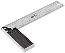 Угольник столярный, рифленая шкала, алюминиевое основание 250 мм | код 19461 | FIT