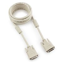 Кабель DVI-D single link Cablexpert CC-DVI-10, 19M/19M, 3.0м, серый, экран, феррит.кольца, пакет | код CC-DVI-10 | Cablexpert