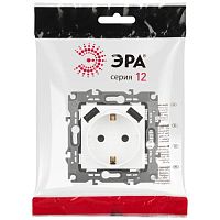 Розетка Серия 12 12-4109-01М , 2P+E 16A-250В, штор. с 2xUSB 5В-3А, белый матовый | код Б0065728 | ЭРА