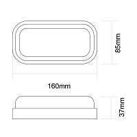 Светильник светодиодный ЖКХ 8Вт 4000К IP65 220В влагозащ. овал LBF-0408 C01 Ultraflash 15345